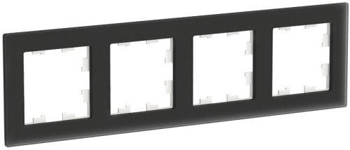 Рамка универсальная Systeme Electric AtlasDesign Nature 4-м. матовое стекло черный фото Рамка универсальная Systeme Electric AtlasDesign Nature 4-м. матовое стекло черный картинка